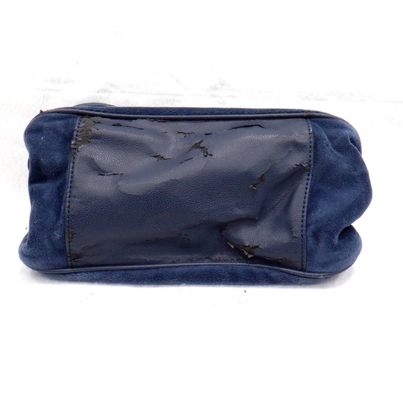 JUICY COUTURE Blue Velour Purse * Needs Repair * - Picture 3 of 11